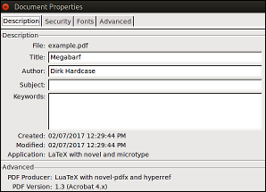 PDF metadata